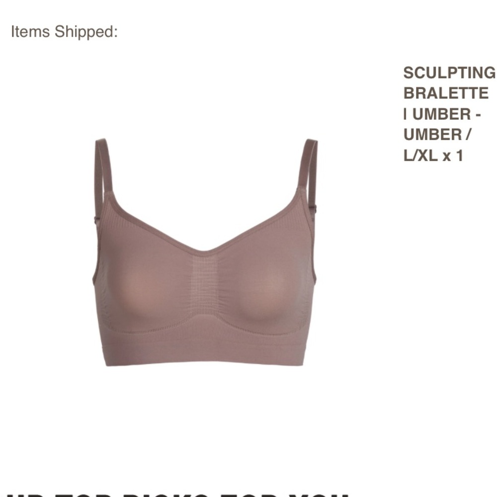 SCULPTING BRALETTE | color: UMBER | size: L/XL